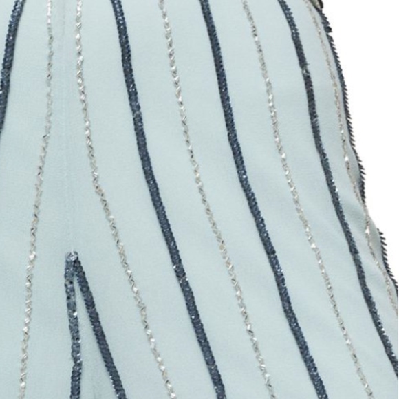 Ice Blue Beaded Palazzo Party Pants - Picture 3 of 6